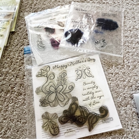 Lot of 32 Close To My Heart Acrylix Clear Stamps - Scrapbooking Cards Stamping - Picture 10 of 13